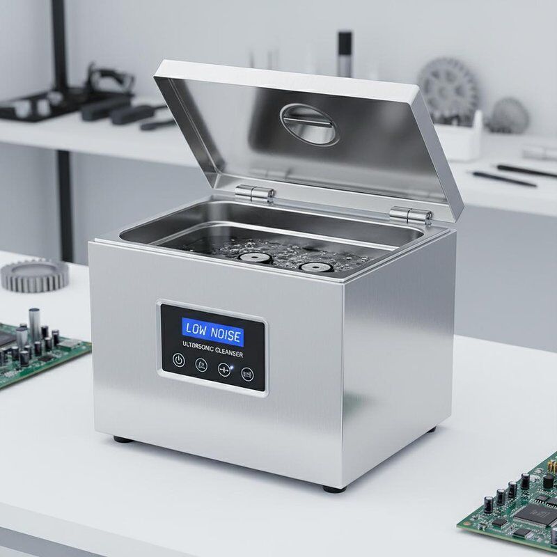 Nettoyeur ultrasonique de table à faible niveau sonore avec réservoir en acier inoxydable, conçu pour le nettoyage dans diverses industries