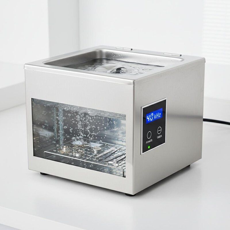 280x180x200mm Nettoyeur à ultrasons de table 40kHz Protection contre les ultrasons de fréquence de sécurité Conçu pour le nettoyage des instruments délicats